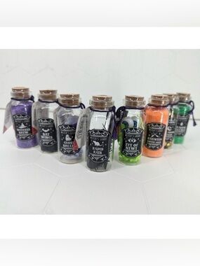 Target Bullseye Halloween 2021 Set of 8 Mini Filled Potion Glass Bottles NEW